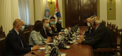14 June 2021 National Assembly Speaker Ivica Dacic with the Secretary General and the President of the Interparliamentary Assembly on Orthodoxy 